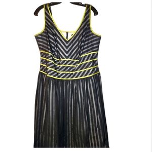 Black & Lime Party Dress